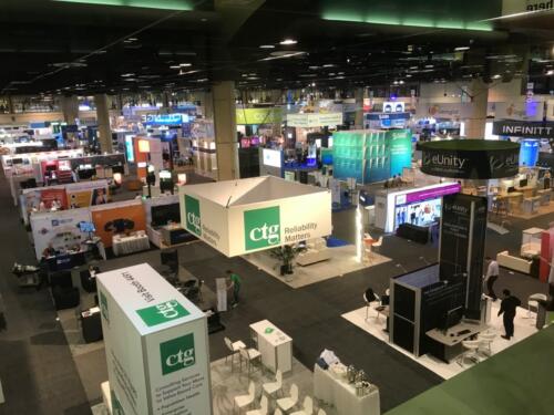 A small portion of the exhibit floor